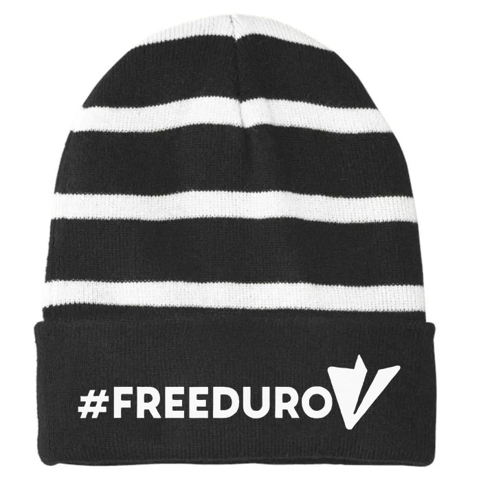 Freedurov Striped Beanie with Solid Band