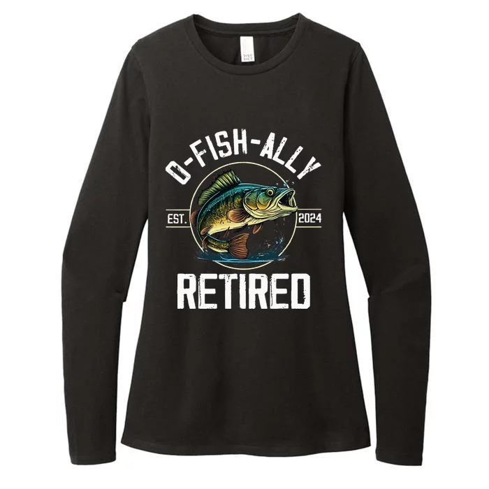 Fisherman Fishing Retirement Gift Ofishally Retired 2024 Womens CVC Long Sleeve Shirt