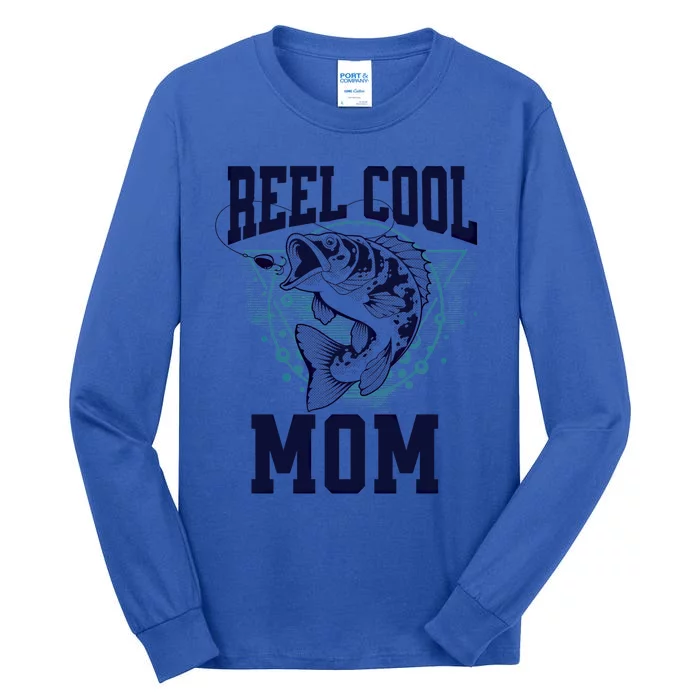 Funny Fishing Reel Cool Mom Outdoors Gift Tall Long Sleeve T-Shirt