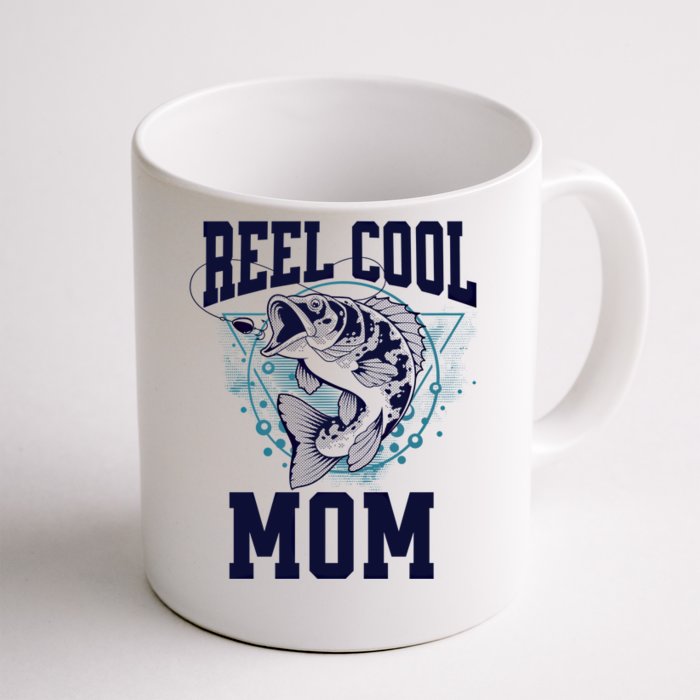 Funny Fishing Reel Cool Mom Outdoors Gift Front & Back Coffee Mug