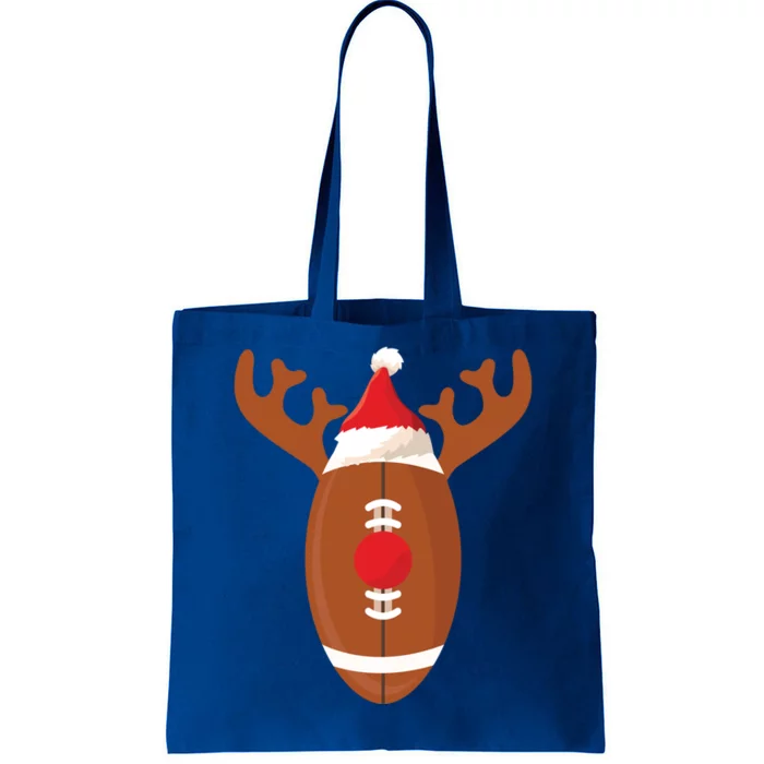 Funny Football Reindeer Christmas Football Lover Gift Tote Bag