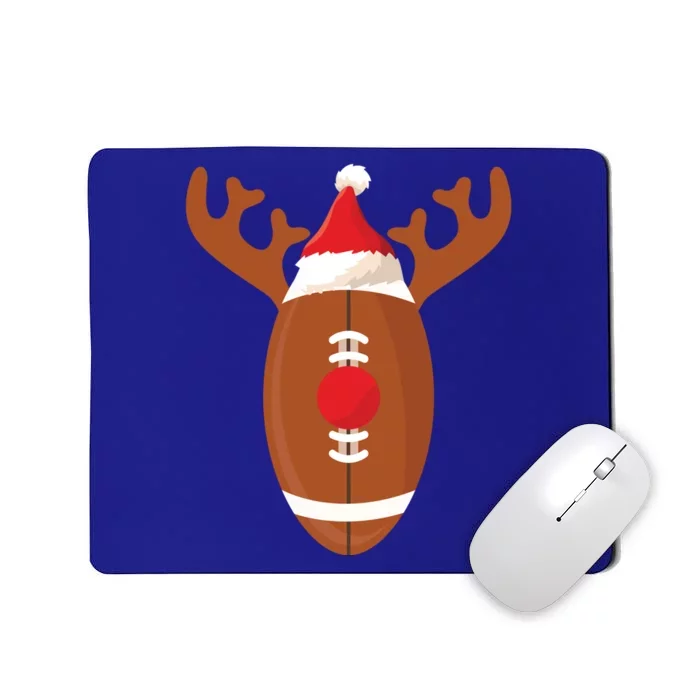 Funny Football Reindeer Christmas Football Lover Gift Mousepad