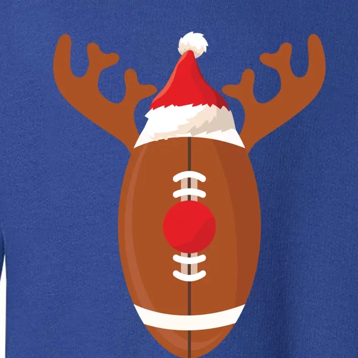 Funny Football Reindeer Christmas Football Lover Gift Toddler Sweatshirt