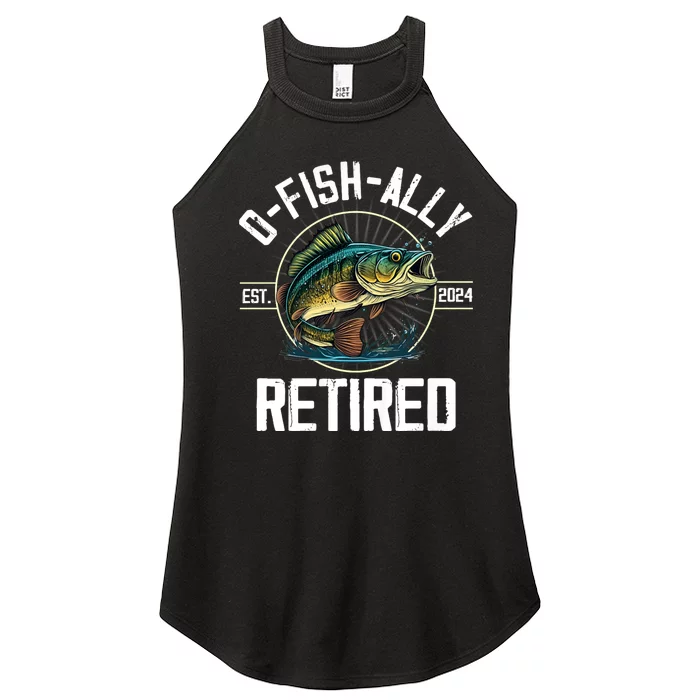 Fisherman Fishing Retirement Gift Ofishally Retired 2024 Women’s Perfect Tri Rocker Tank