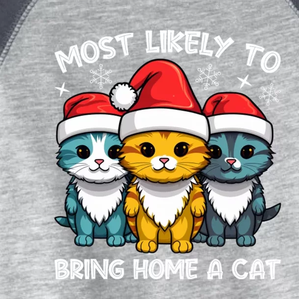 Festive Feline Rescuer Cat Adoption Advocate Most Likely To Bring Home A Cat Toddler Fine Jersey T-Shirt