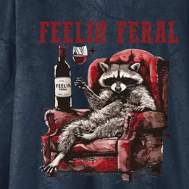 Feeling Feral Racoon Hooded Wearable Blanket