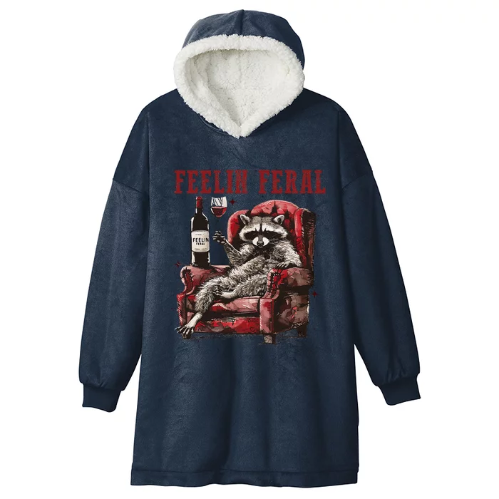 Feeling Feral Racoon Hooded Wearable Blanket