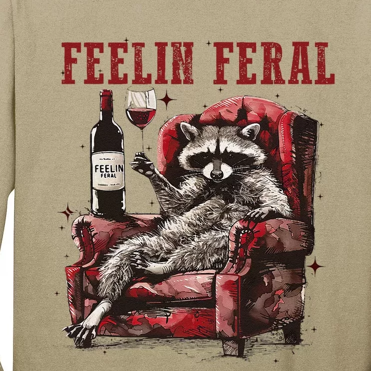 Feeling Feral Racoon Tall Long Sleeve T-Shirt