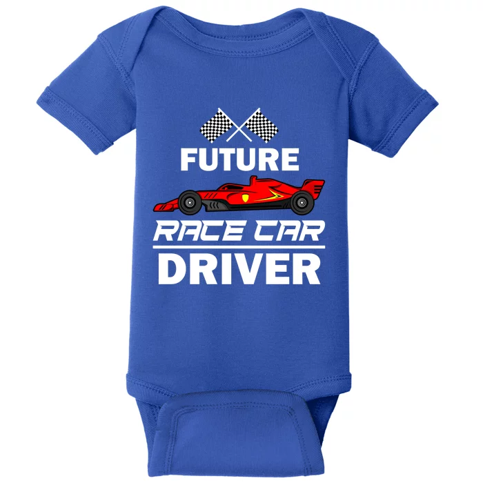 Funny Future Race Car Driver Gift Racing Gift Baby Bodysuit