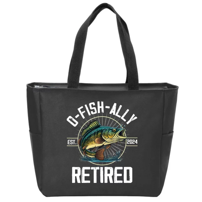 Fisherman Fishing Retirement Gift Ofishally Retired 2024 Zip Tote Bag