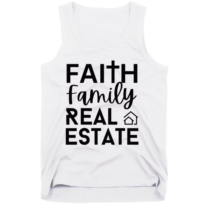 Faith Family Real Estate Agent Realtor Christian Jesus Tank Top