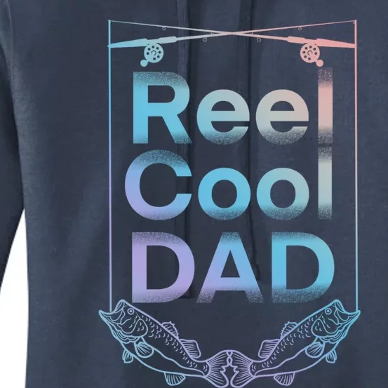 Funny Fishing Reel Cool Dad Funny Fishing Dad Gift Women's Pullover Hoodie