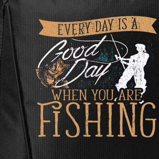 Funny Fishing Rod Fish Fisherman City Backpack