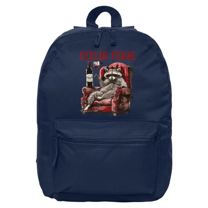 Feeling Feral Racoon 16 in Basic Backpack