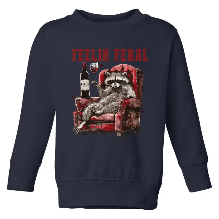 Feeling Feral Racoon Toddler Sweatshirt