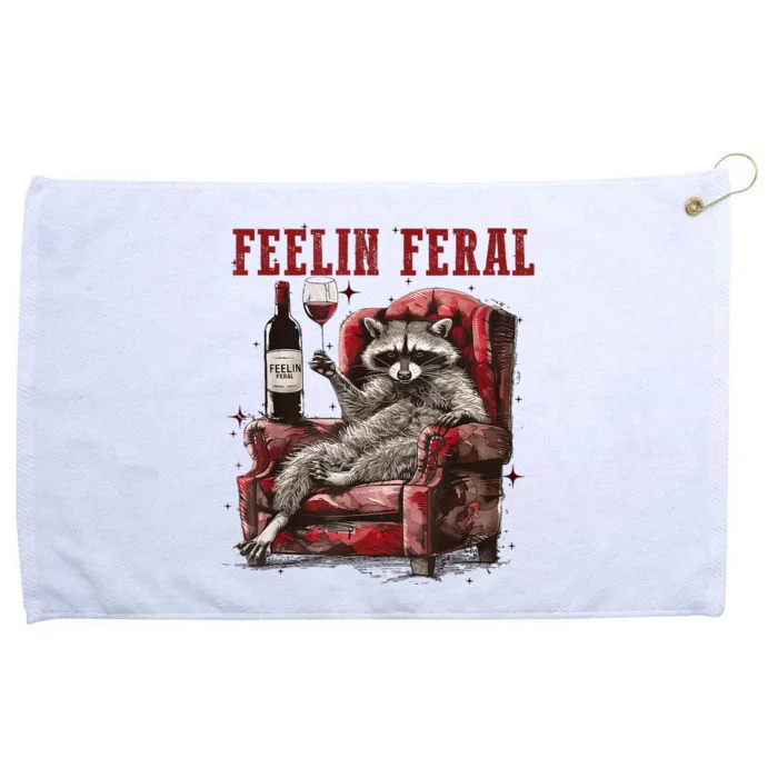 Feeling Feral Racoon Grommeted Golf Towel