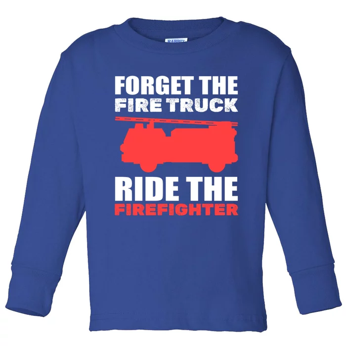 Funny Fire Rescue Firefighter Cute Gift Toddler Long Sleeve Shirt