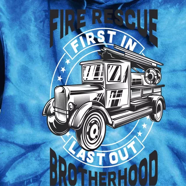 Fire Fire Rescue Brotherhood Fire Departt Gift Tie Dye Hoodie