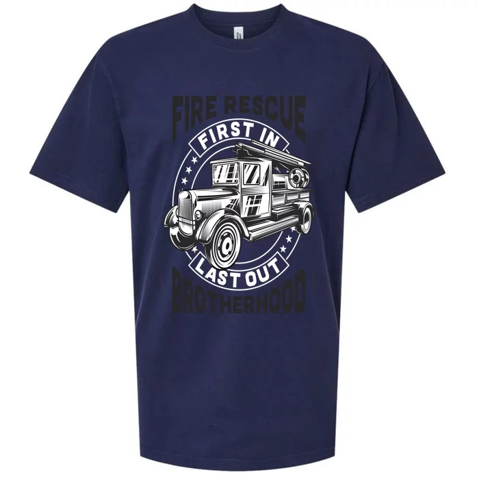 Fire Fire Rescue Brotherhood Fire Departt Gift Sueded Cloud Jersey T-Shirt