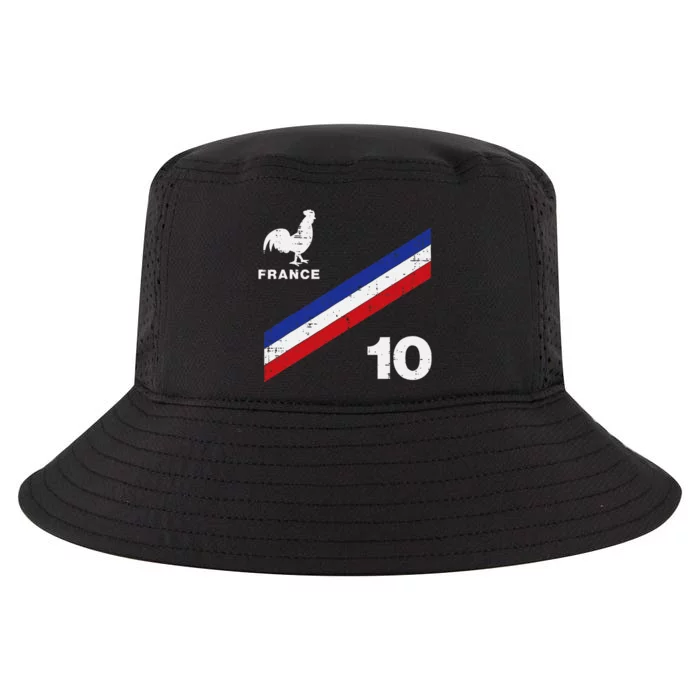 France Flag Rooster Number 10 Soccer Cool Comfort Performance Bucket Hat