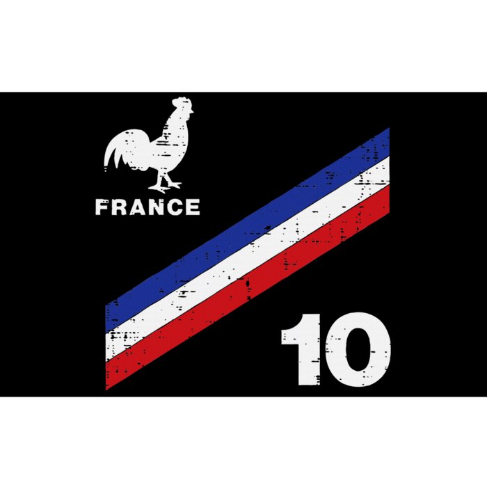 France Flag Rooster Number 10 Soccer Bumper Sticker