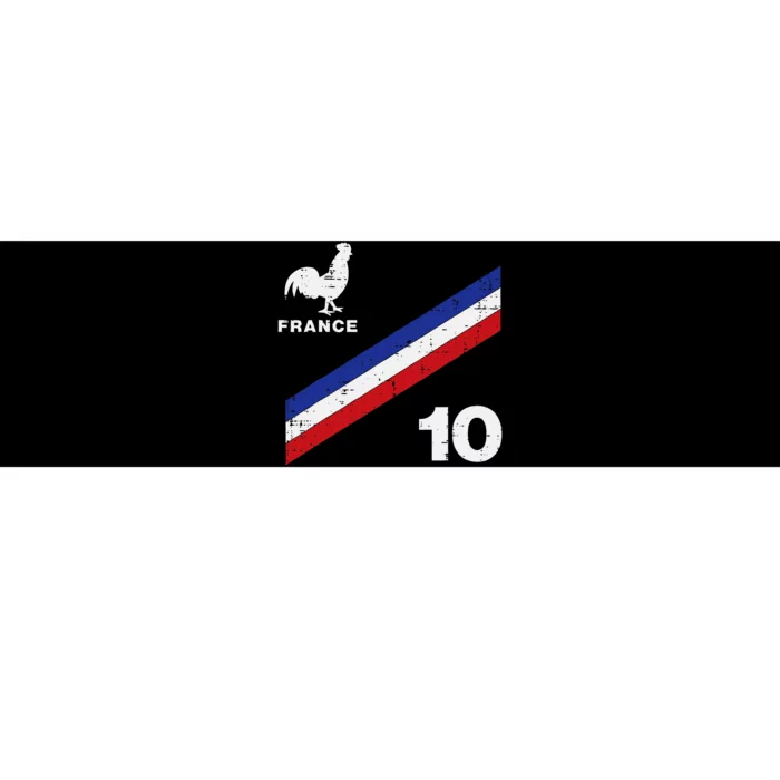 France Flag Rooster Number 10 Soccer Bumper Sticker