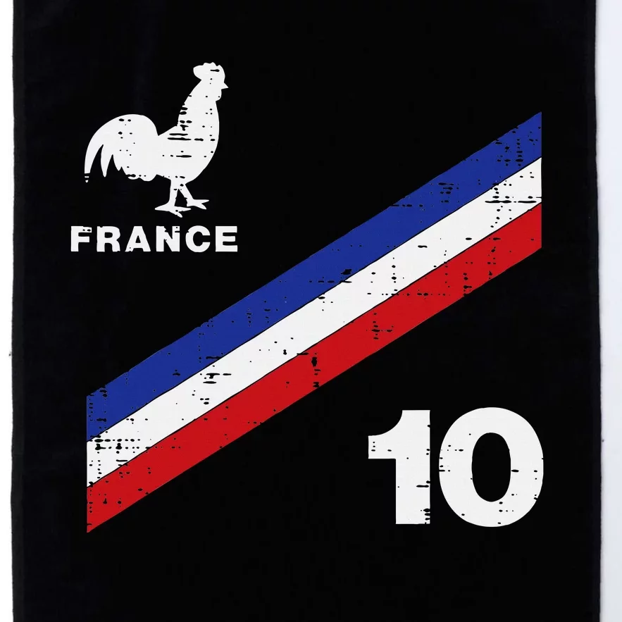 France Flag Rooster Number 10 Soccer Platinum Collection Golf Towel