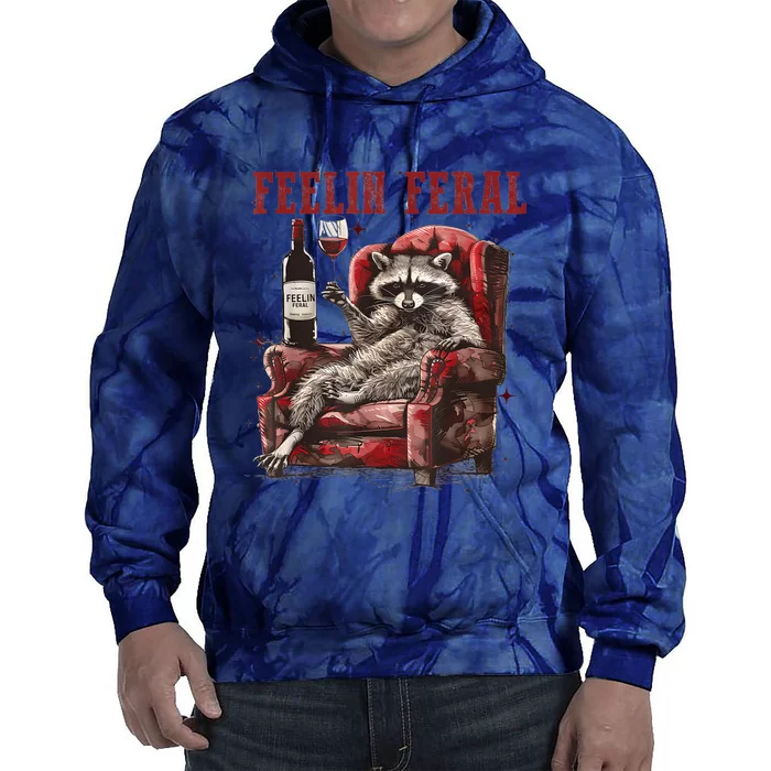 Feeling Feral Racoon Tie Dye Hoodie