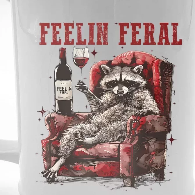 Feeling Feral Racoon Front & Back Beer Stein