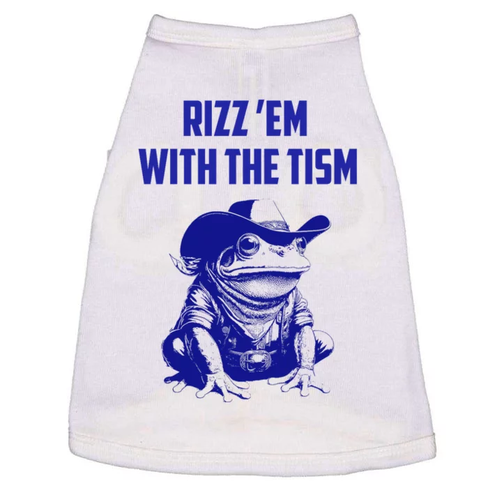 Funny Frog Rizz Em With The Tism Doggie Tank