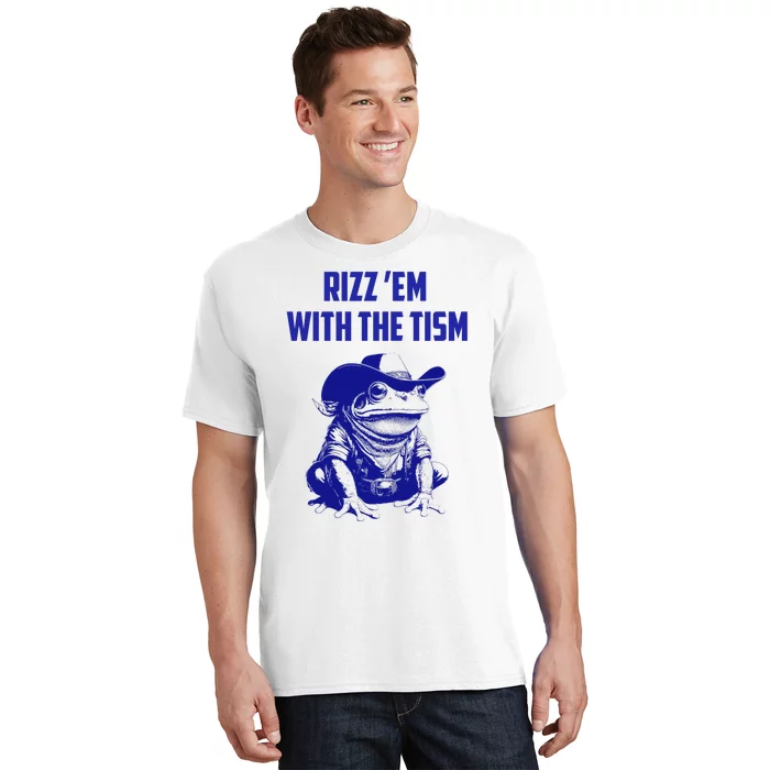 Funny Frog Rizz Em With The Tism T-Shirt