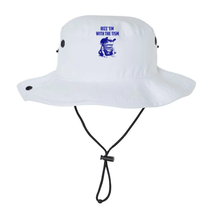 Funny Frog Rizz Em With The Tism Legacy Cool Fit Booney Bucket Hat