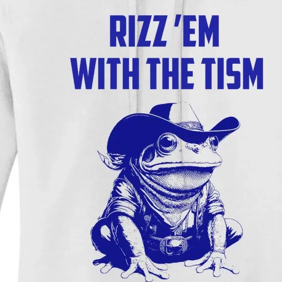 Funny Frog Rizz Em With The Tism Women's Pullover Hoodie