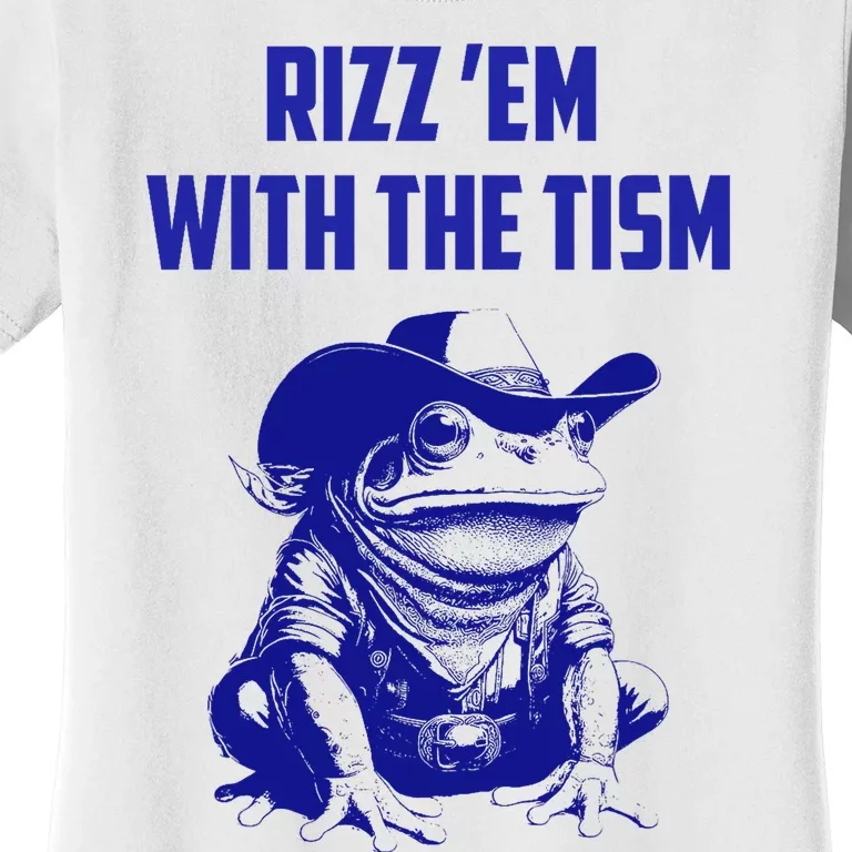 Funny Frog Rizz Em With The Tism Women's T-Shirt