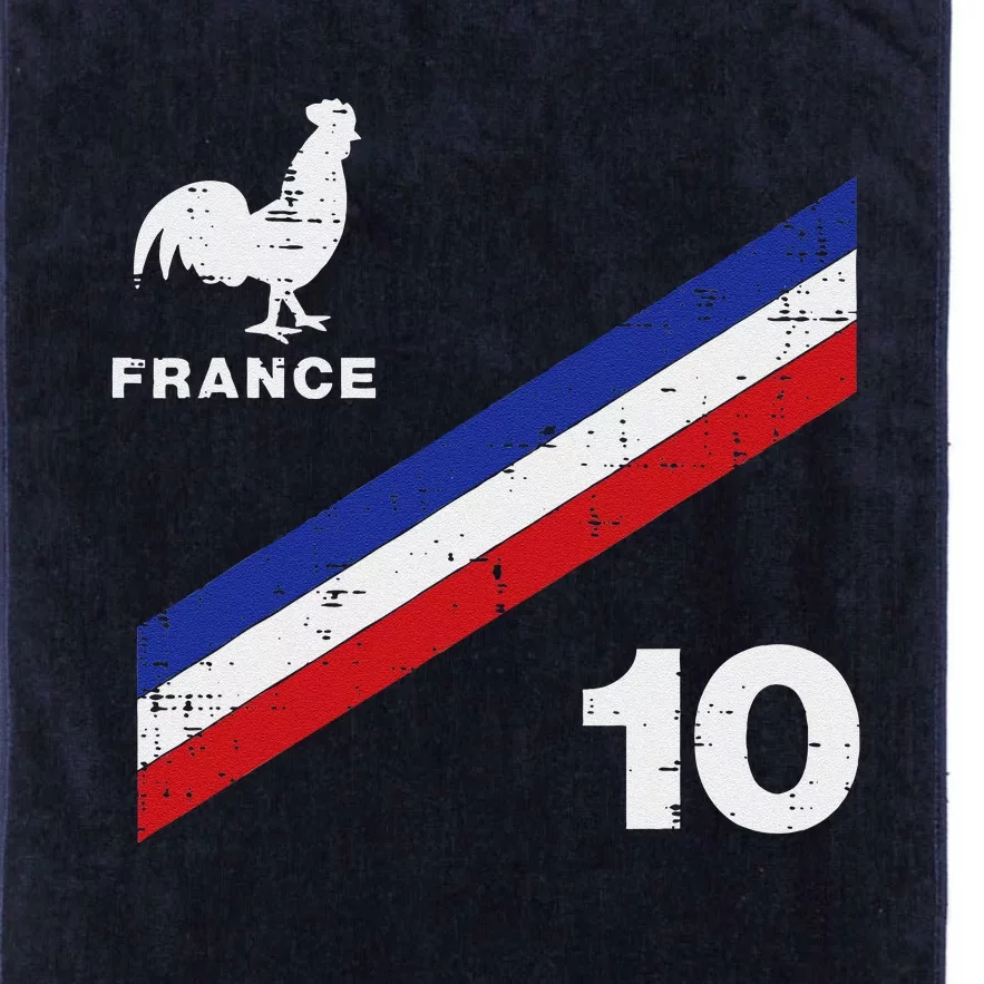 France Flag Rooster Number 10 Soccer Fan Platinum Collection Golf Towel