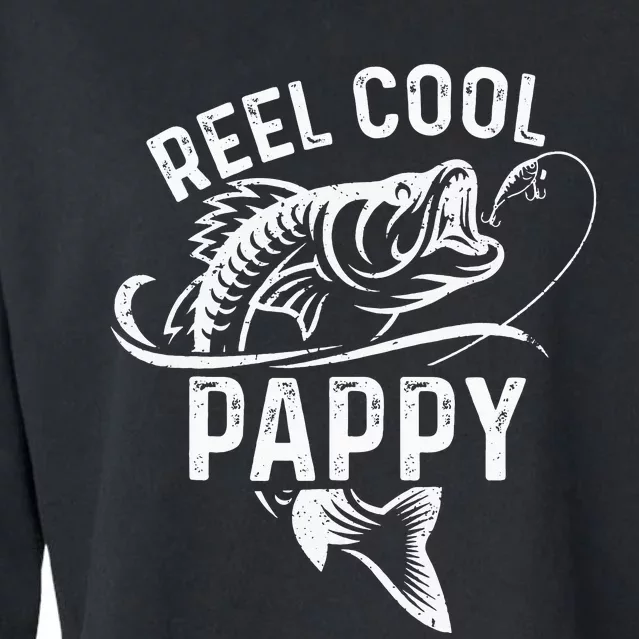 Fun Fishing Reel Deal Cool Dad Gift for Fisherman Cropped Pullover Crew