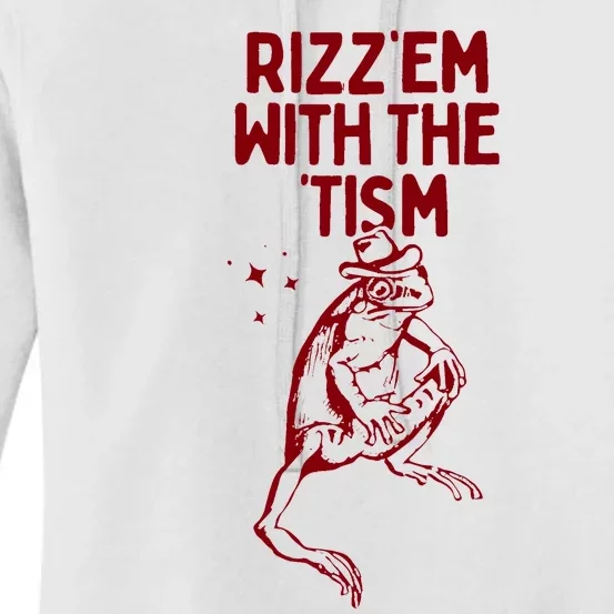 Funny Frog Rizz Em With The Tism Women's Pullover Hoodie