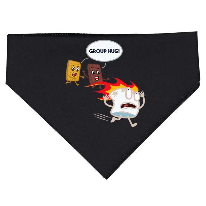 Funny For Smores Camping Roasting Outdoor USA-Made Doggie Bandana