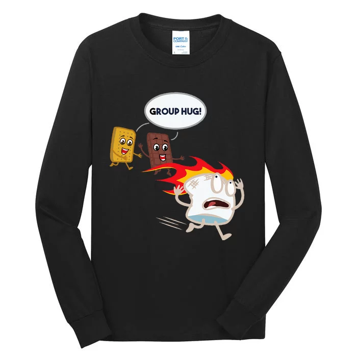 Funny For Smores Camping Roasting Outdoor Tall Long Sleeve T-Shirt