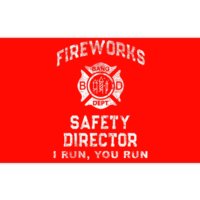 Funny FIREWORKS SAFETY DIRECTOR Firefighter America Red Bumper Sticker