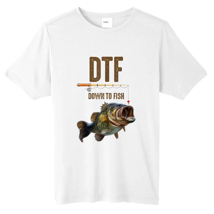 Funny Fishing Shirts: DTF Down To Fish ChromaSoft Performance T-Shirt