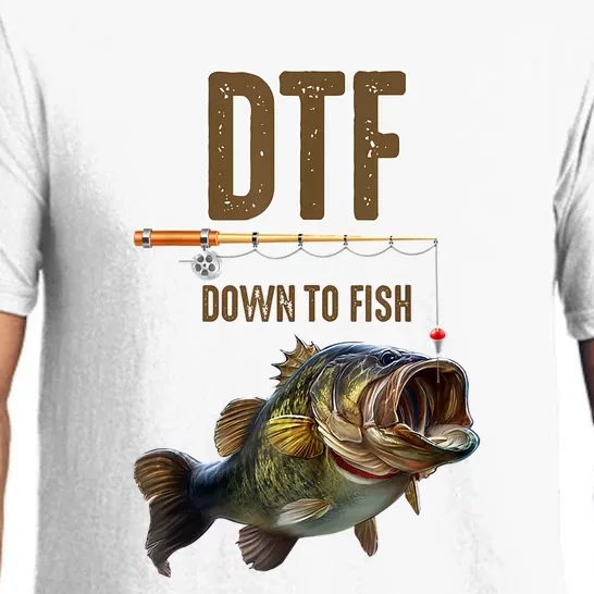 Funny Fishing Shirts: DTF Down To Fish Pajama Set