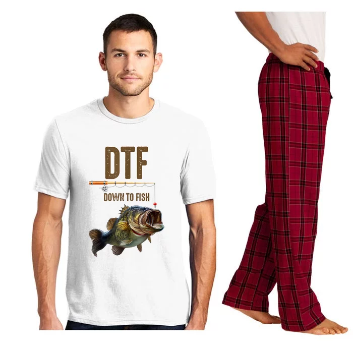 Funny Fishing Shirts: DTF Down To Fish Pajama Set