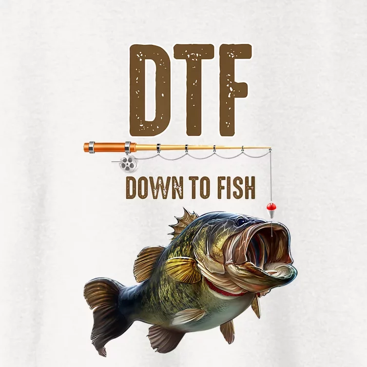 Funny Fishing Shirts: DTF Down To Fish Women's Crop Top Tee