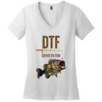 Funny Fishing Shirts: DTF Down To Fish Women's Crop Top Tee