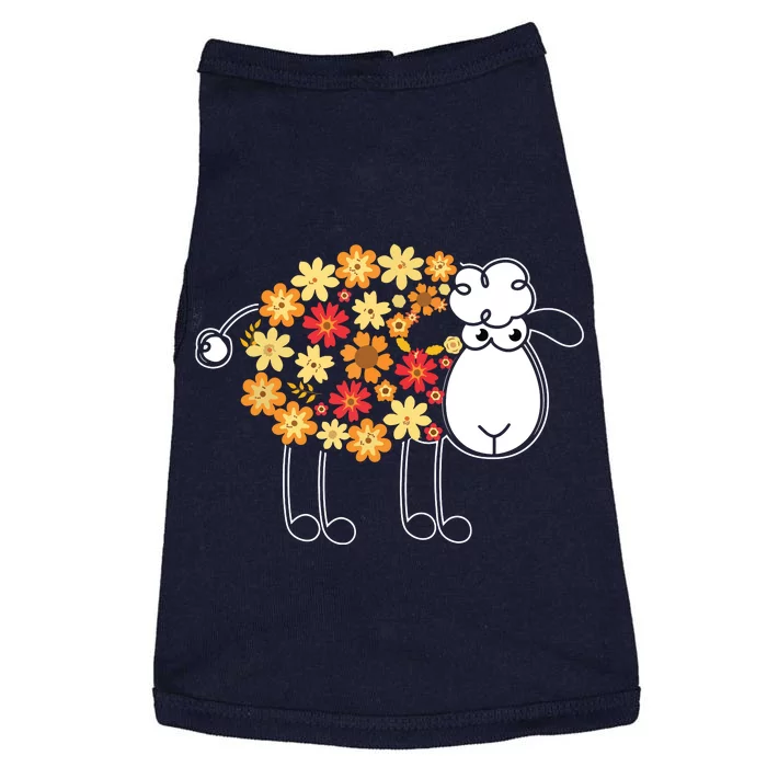 Funny Flower Sheepp Design For Farming Lovers Doggie Tank