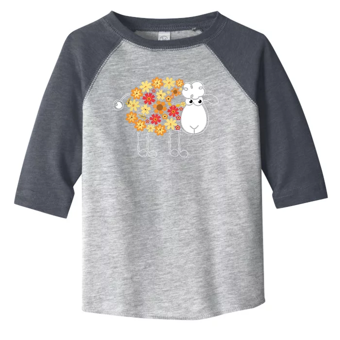 Funny Flower Sheepp Design For Farming Lovers Toddler Fine Jersey T-Shirt