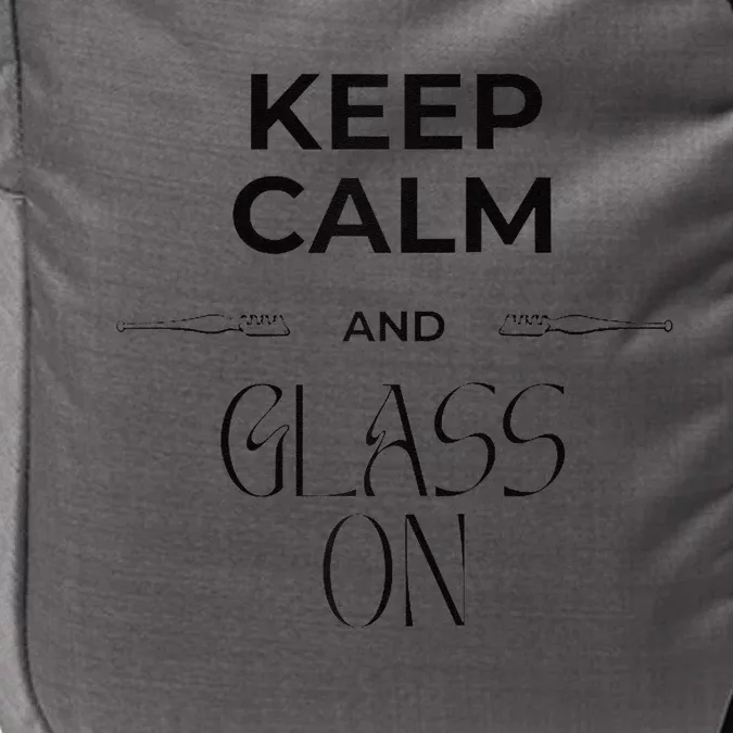 Funny Fused Stained Mosaic Blown Glass Artist Keep Calm Raglan Baseball Impact Tech Backpack