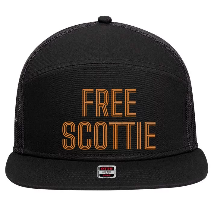 Funny Free Scottie Mug Shot Humour 7 Panel Mesh Trucker Snapback Hat