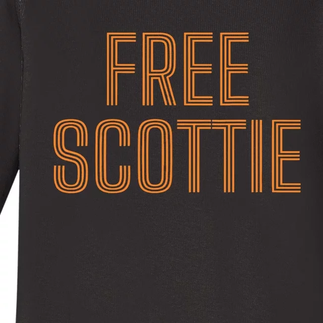 Funny Free Scottie Mug Shot Humour Baby Long Sleeve Bodysuit